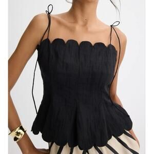 Hofmann Yara black Solid Tie Tank top size 40 (US8)